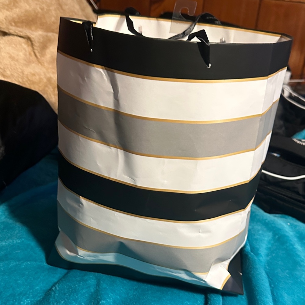 Steve Madden Black and White Striped Bag